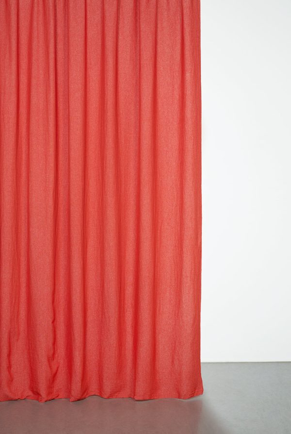 Recycled Wool Curtains Mid-Weight in Paprika Colour Online Hot Sale