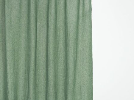 Recycled Wool Curtains Mid-Weight in Moss Green Colour Discount