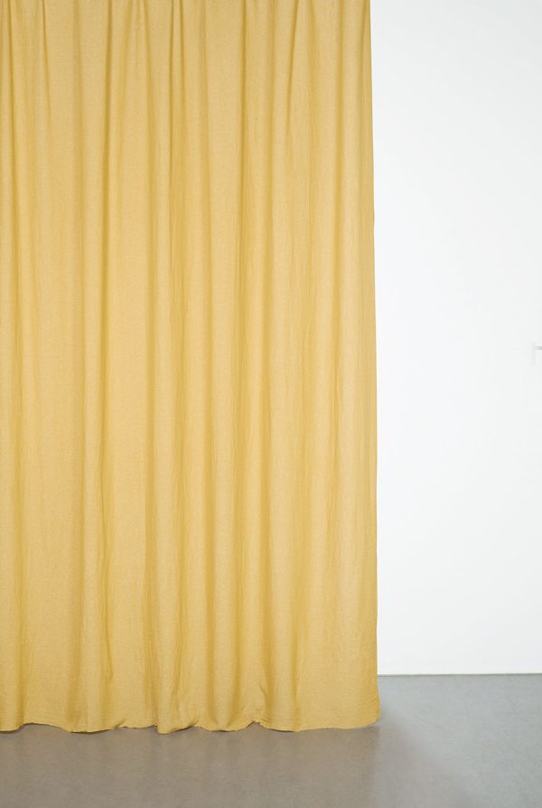 Recycled Wool Curtains Mid-Weight in Curry Colour Online Hot Sale