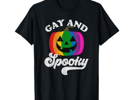 180g cotton round neck single side printed t-shirt, Halloween pride rainbow jack o lantern gay and horror t-shirt, casual t-shirt for men and women, perfect t-shirt for holiday gift, Christmas gift, 2025 gift, New Year gift on Sale