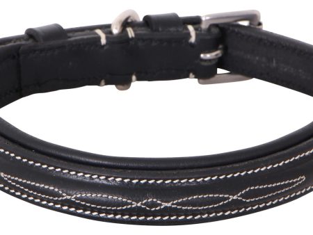 CAVALLINO FANCY STITCH LEATHER DOG  COLLAR Online