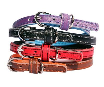 PET ONE LEATHER PUPPY COLLAR For Cheap