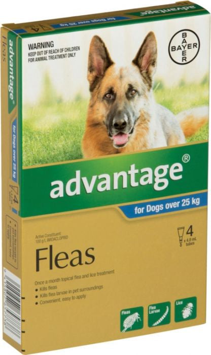 Advantage Flea Treatment For Dogs Over 25kg - 4 Pack For Cheap