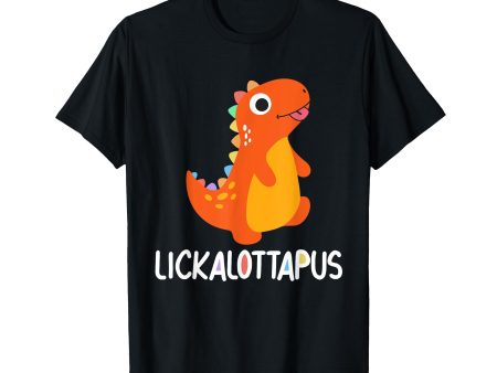 180g cotton round neck single side printed t-shirt, dinosaur Lickalottapus lesbian pride humor LGBTQ gay lizard t-shirt, casual t-shirts for men and women, perfect t-shirt for holiday gift, Christmas gift, 2025 gift, New Year gift Supply