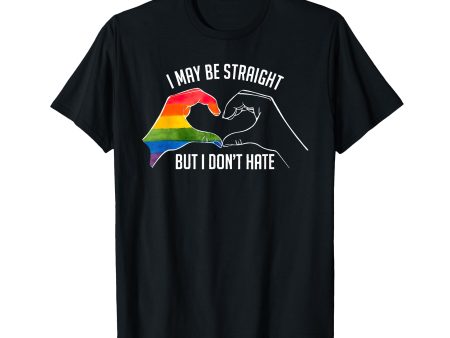 180g cotton round neck single side printed t-shirt, I may be straight but I don t hate pride month ally gay LGBTQ t-shirt, casual t-shirts for men and women, perfect t-shirt for holiday gifts, Christmas gifts, 2025 gifts, New Year gifts Sale