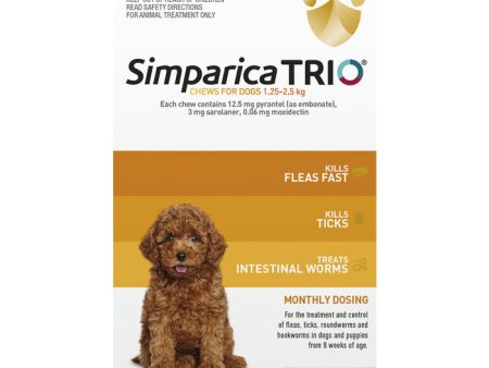 SIMPARICA TRIO FLEA, TICK & WORM CHEWABLE TREATMENT (SINGLE) Sale