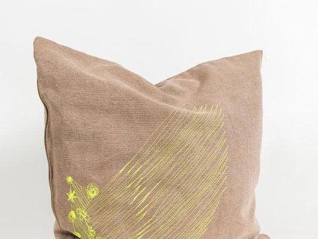 Cotton Denim Pillows and Cushions Hand Embroidered by Carmen Boog For Cheap