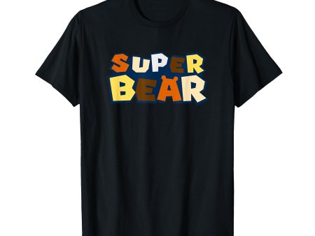 180g cotton round neck single side printed t-shirt, gay bear shirt with bear pride flag super bear gay dad t-shirt, casual t-shirt for men and women, perfect t-shirt for holiday gift, Christmas gift, 2025 gift, New Year gift For Sale