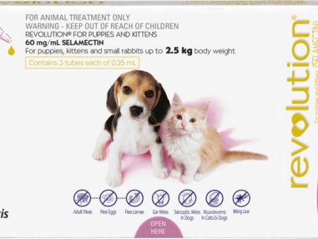 Revolution Flea Treatment For Puppies & Kittens Under 2.5kg - 3 PACK For Discount