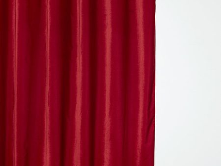 Velvet Curtain in Cherry Red Color - Extra Wide Hot on Sale