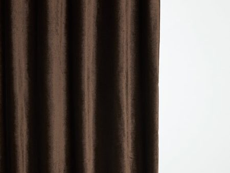 Velvet Curtain in Marron Brown Color- Extra Wide Cheap