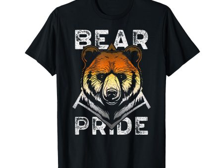 180g cotton round neck single side printed t-shirt, bear community, bear flag colors, gay bear pride t-shirt, casual t-shirt for men and women, perfect t-shirt for holiday gift, Christmas gift, 2025 gift, New Year gift Online Sale