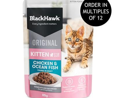 BLACK HAWK ORIGINAL KITTEN CHICKEN FISH GRAVY 85G Fashion