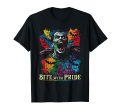 180g cotton round neck single side printed t-shirt, gothic gay pride dracula bite pride, LGBTQ gothic vampire t-shirt, casual t-shirt for men and women, perfect t-shirt for holiday gift, Christmas gift, 2025 gift, New Year gift on Sale