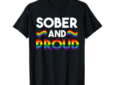 180g cotton round neck single side printed t-shirt, gay pride day sobriety and pride recovery addiction LGBTQ t-shirt, casual t-shirt for men and women, perfect t-shirt for holiday gift, Christmas gift, 2025 gift, New Year gift For Sale