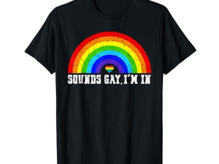 180g cotton round neck single side printed t-shirt, gay pride day sounds gay, I m wearing LGBTQ t-shirt, casual t-shirts for men and women, perfect t-shirt for holiday gifts, Christmas gifts, 2025 gifts, New Year gifts For Sale