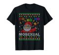 180g pure cotton round neck single side printed T-shirt, Ho Ho Gay Christmas Santa Claus Holiday Gay Pride Pajama T-shirt, Casual T-shirt for men and women, Perfect T-shirt for holiday gift, Christmas gift, 2025 gift, New Year gift Fashion