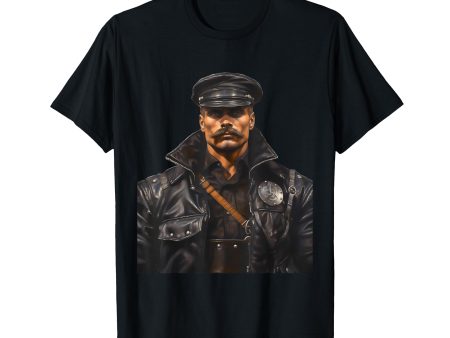 180g cotton round neck single side printed t-shirt, gay muscle daddy bear pride leather gay biker t-shirt, casual t-shirt for men and women, perfect t-shirt for holiday gift, Christmas gift, 2025 gift, New Year gift Online