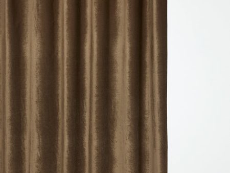 Velvet Curtain in Mokka Color - Extra Wide For Cheap