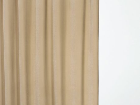 Velvet Curtain in Light Brown Color 01 - Extra Wide Sale