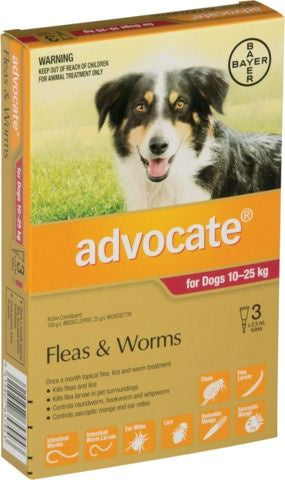 Advocate Flea Treatment For Dogs 10-25kg - 3 Pack Online Sale