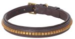 CAVALLINO BRASS CLINCHER LEATHER DOG COLLAR Discount