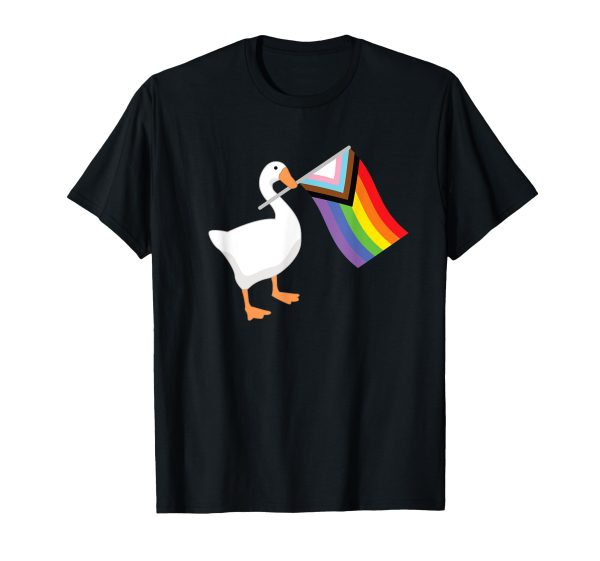 180g cotton round neck single side printed t-shirt, Goose new inclusive rainbow pride flag LGBTQIA gay pride t-shirt, casual t-shirt for men and women, perfect t-shirt for holiday gift, Christmas gift, 2025 gift, New Year gift Online Hot Sale