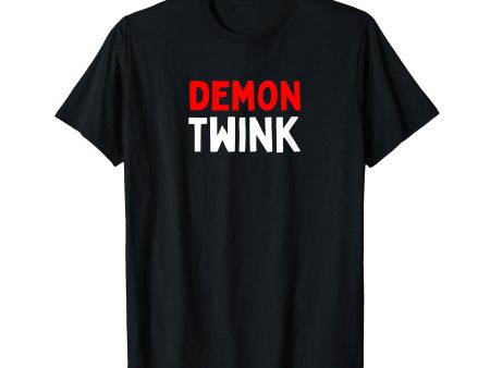 180g cotton round neck single side printed T-shirt, Demon Twink - Funny Gay Pride Twink Chaser LGBTQ+ Queer T-shirt, Casual T-shirts for Men and Women, Perfect T-shirt for Holiday Gifts, Christmas Gifts, 2025 Gifts, New Year Gifts Online now