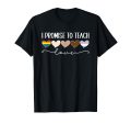 180g cotton round neck single side printed t-shirt, LGBTQ pride ally shirt I promise to teach love pride teacher t-shirt, casual t-shirt for men and women, perfect t-shirt for holiday gift, Christmas gift, 2025 gift, New Year gift For Cheap