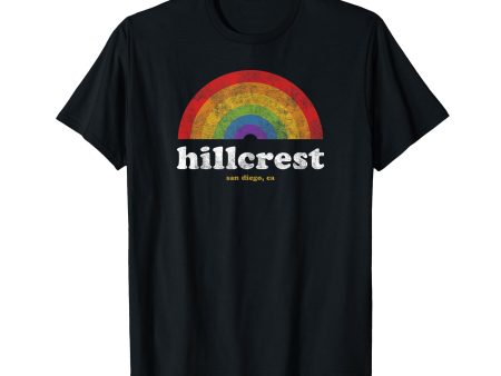 180g cotton round neck single side printed t-shirt, gay pride shirt Hillcrest San Diego California vintage t-shirt, casual t-shirts for men and women, perfect t-shirt for holiday gifts, Christmas gifts, 2025 gifts, New Year gifts on Sale