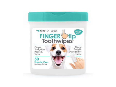 PETKIN FINGERTIP TOOTH WIPES 50pk Sale