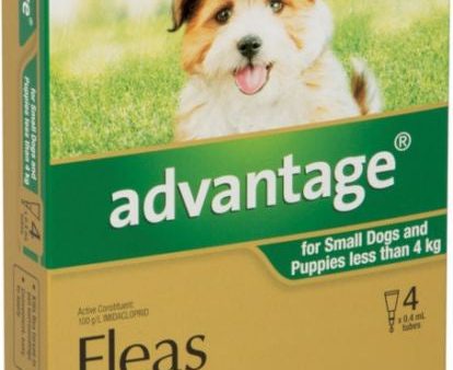 Advantage Flea Treatment For Small Dogs & Puppies Under 4kg For Discount